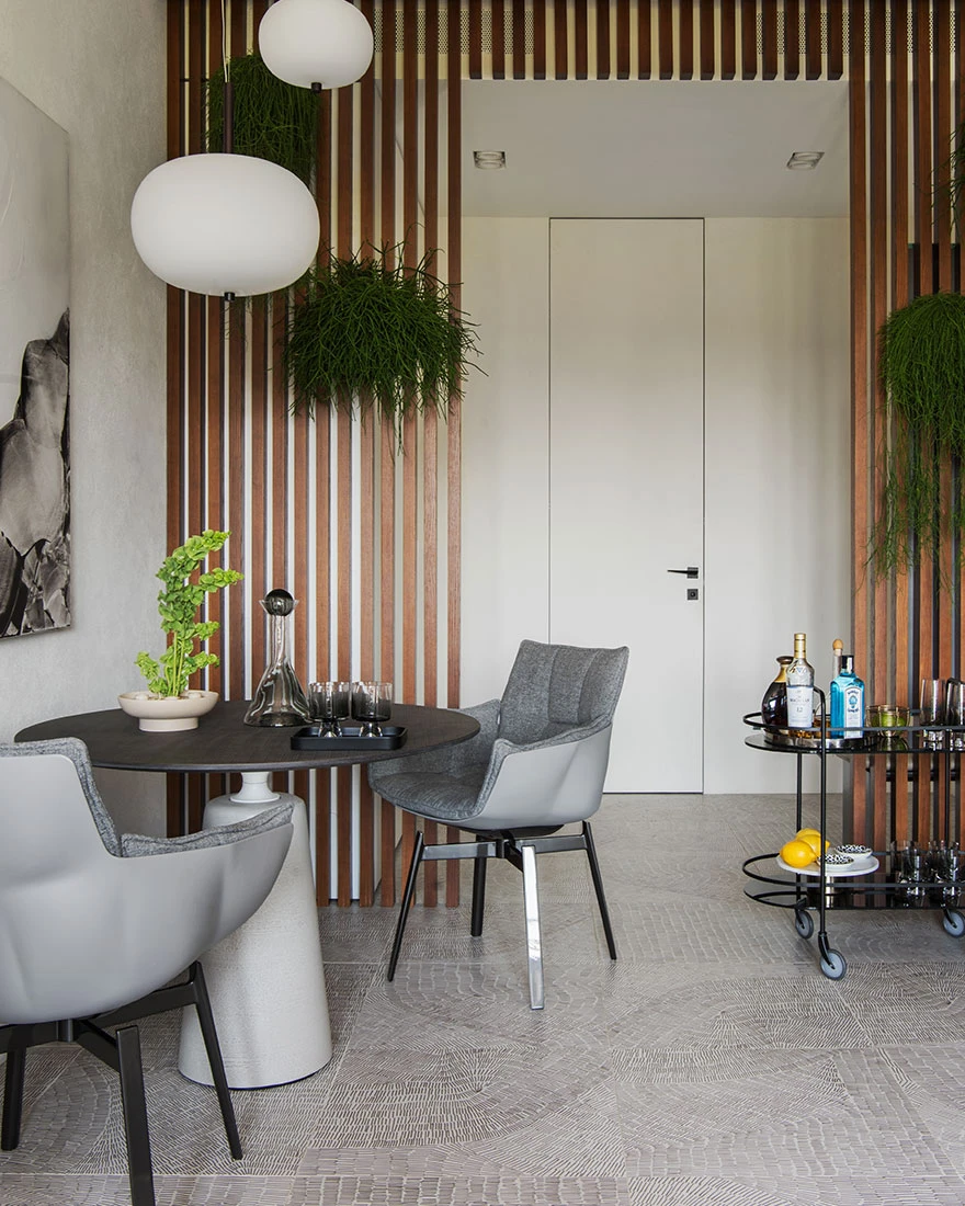 salle à manger décoration design petit appartement 49m2