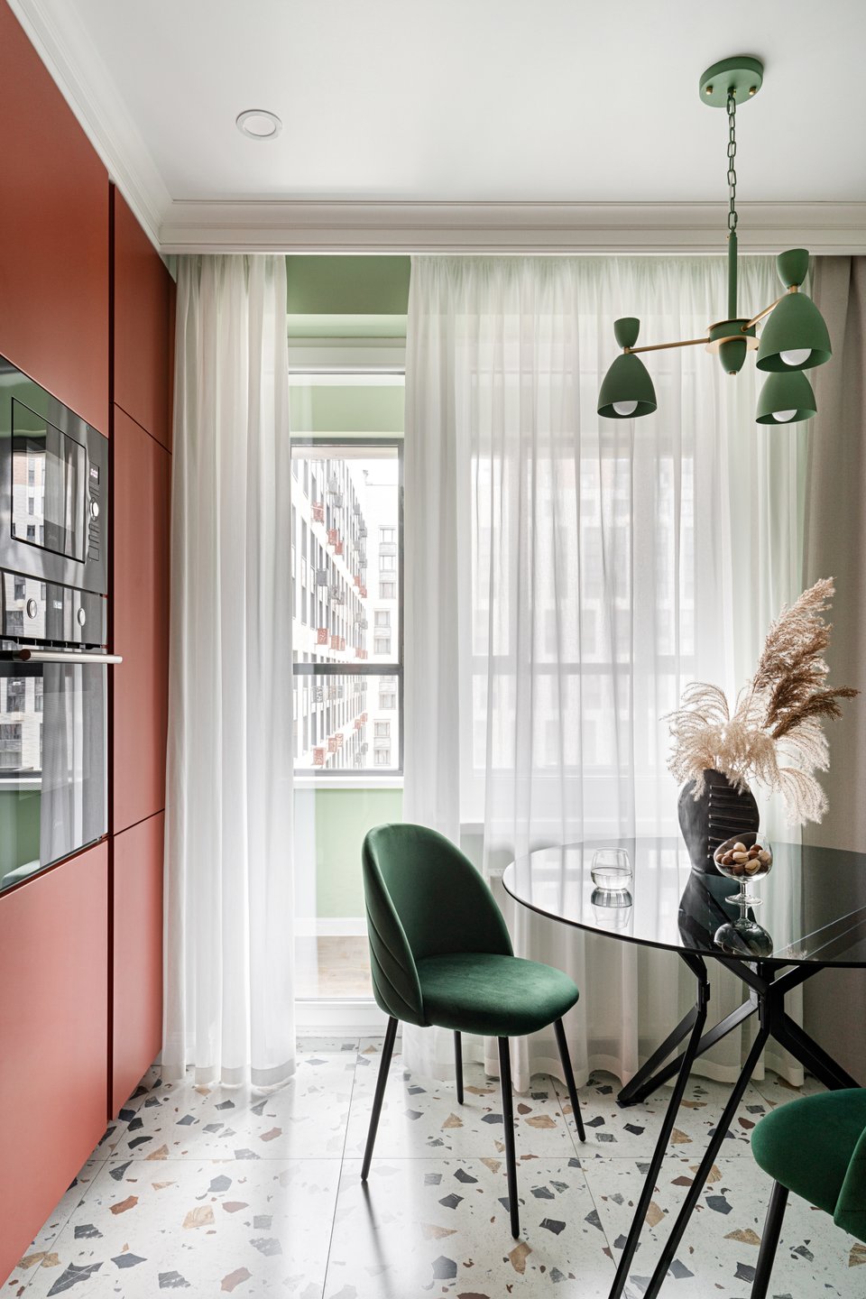 cuisine sol terrazzo murs verts studio 38m2 cuisine sol terrazzo murs verts studio 38m2