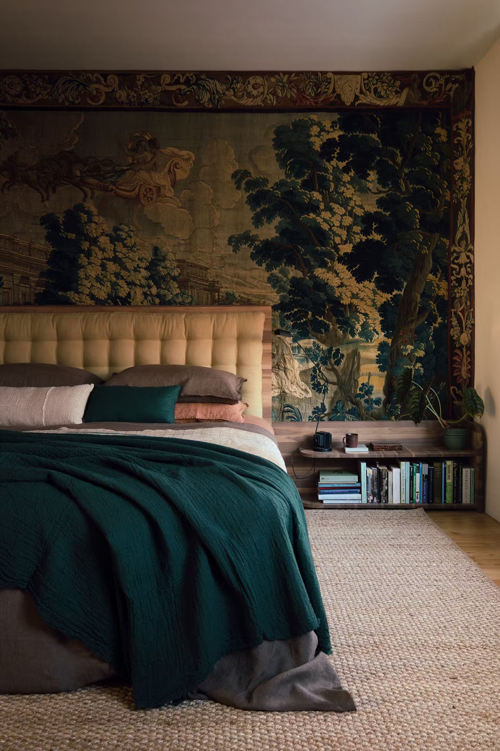 chambre avec tapisserie Aubusson maison victorienne Londres chambre avec tapisserie Aubusson maison victorienne Londres