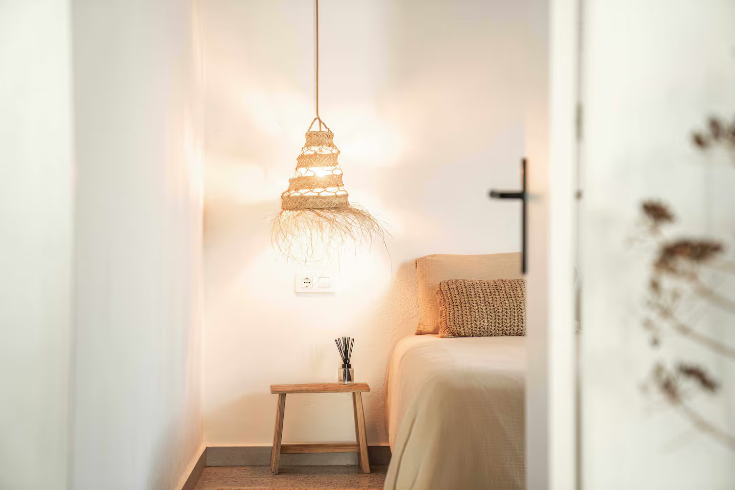 chambre décoration naturelle Villa Tord Baléares chambre décoration naturelle Villa Tord Baléares