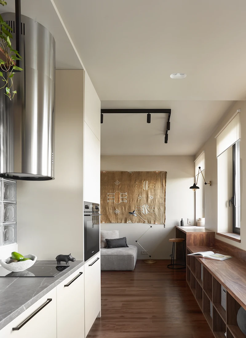 salon couleurs naturelles appartement 36m2