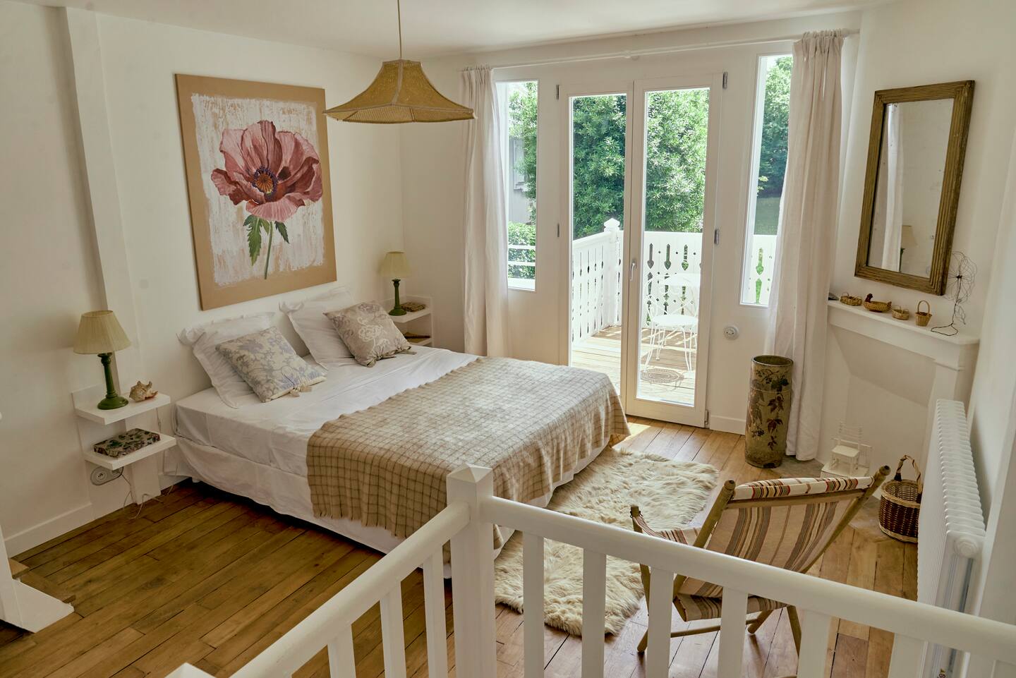 chambre décoration campagne chic Chalet Olivet