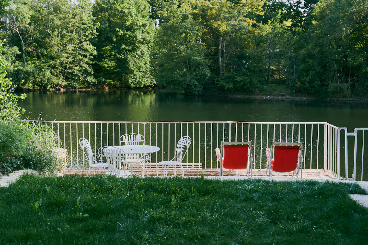jardin romantique Chalet Olivet bord de rivière Loiret