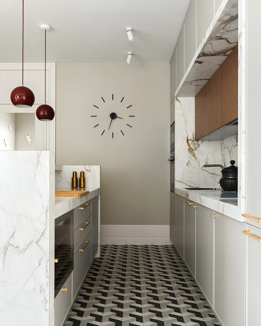 cuisine design marbre sol carreaux de ciment décoration contemporaine cuisine design marbre sol carreaux de ciment décoration contemporaine
