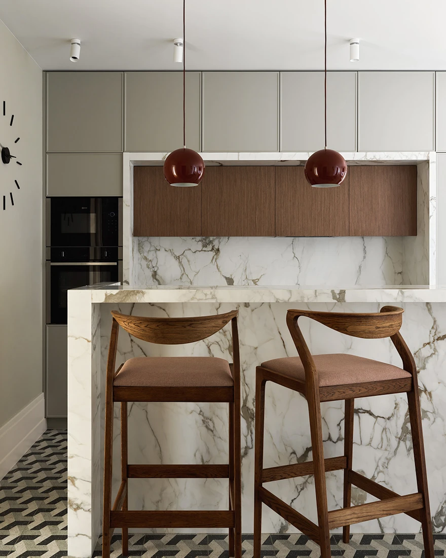 cuisine design marbre sol carreaux de ciment décoration contemporaine cuisine design marbre sol carreaux de ciment décoration contemporaine