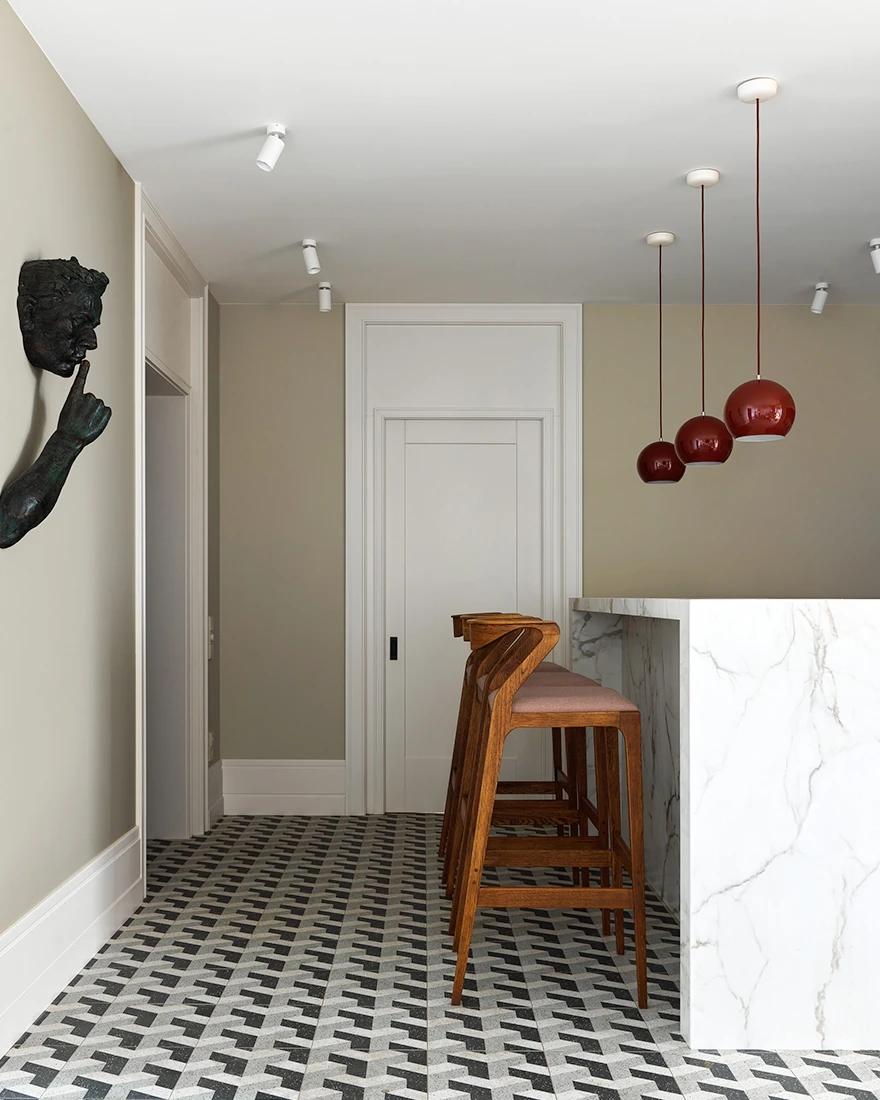 cuisine design marbre sol carreaux de ciment décoration contemporaine cuisine design marbre sol carreaux de ciment décoration contemporaine