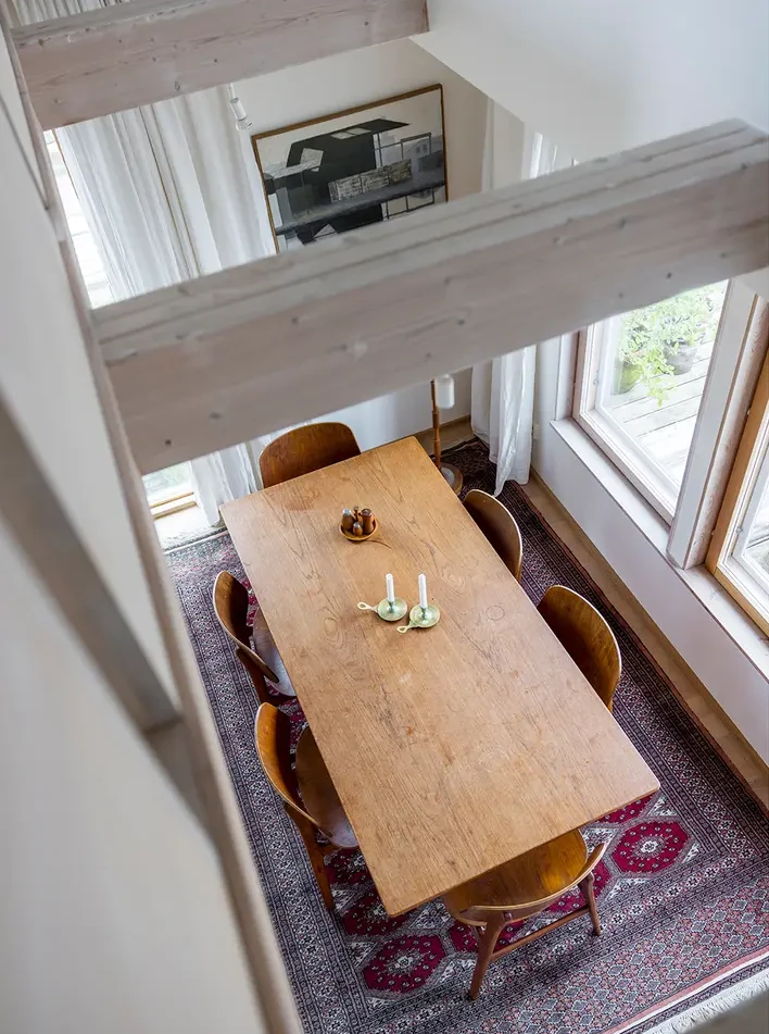 salle à manger appartement 63m2 en duplex décoration scandinave et naturelle