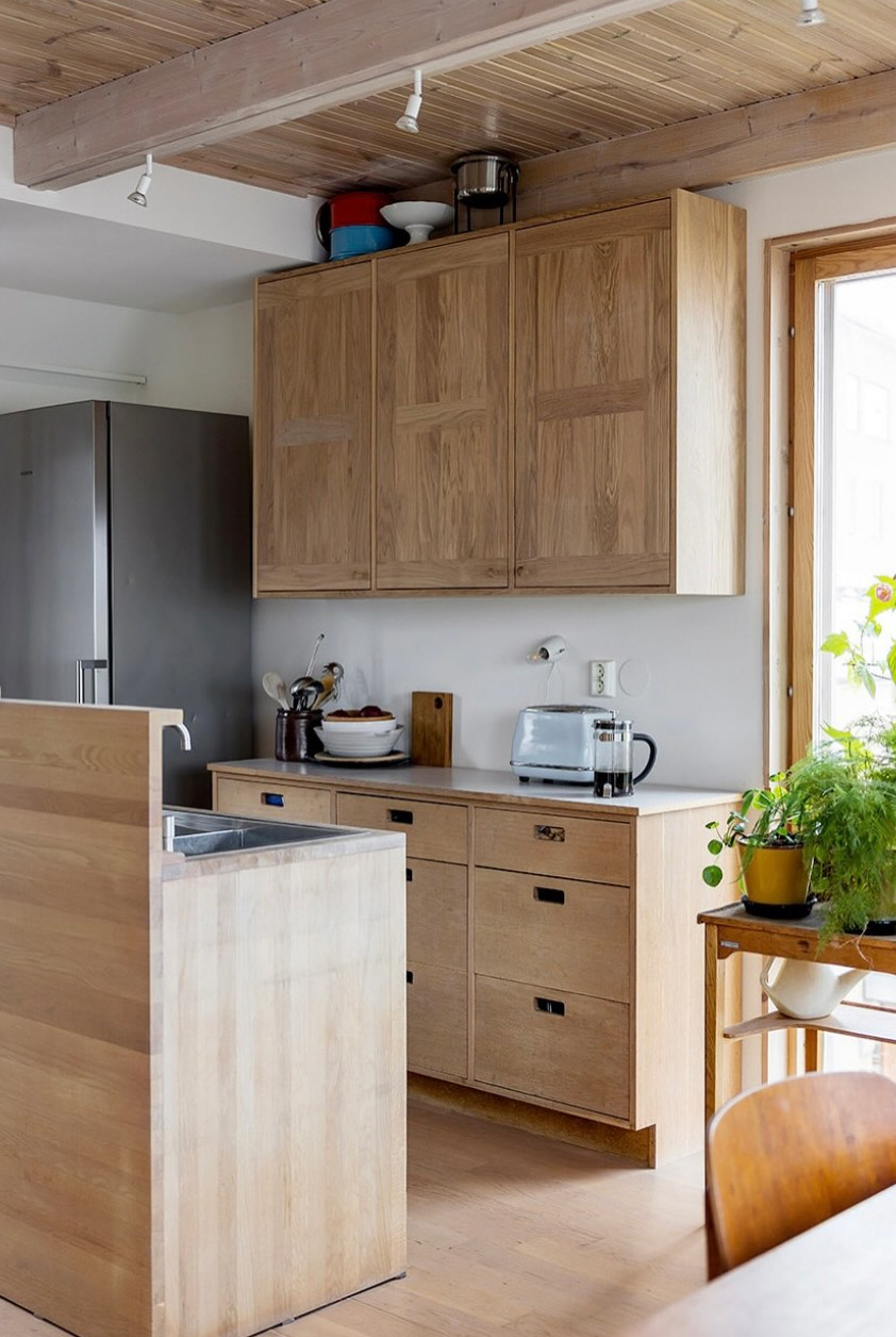 cuisine ouverte appartement 63m2 en duplex décoration scandinave et naturelle