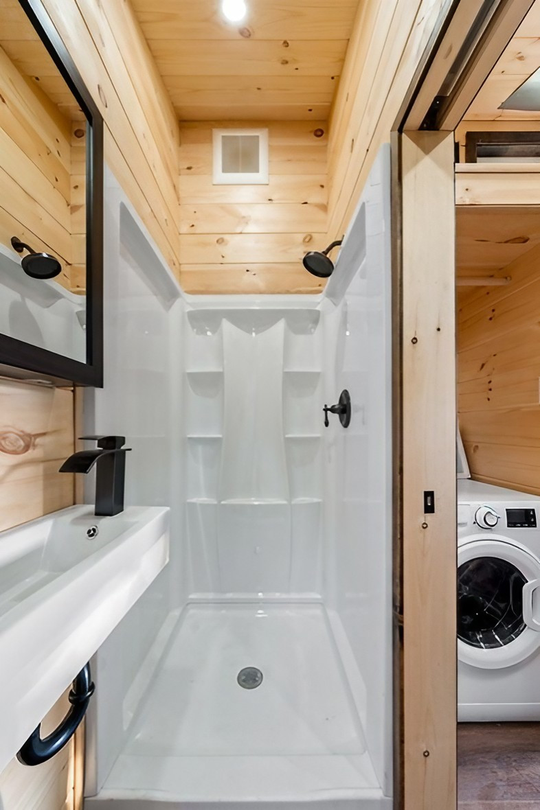 salle de bain petite maison mobile The Little Lodge salle de bain petite maison mobile The Little Lodge