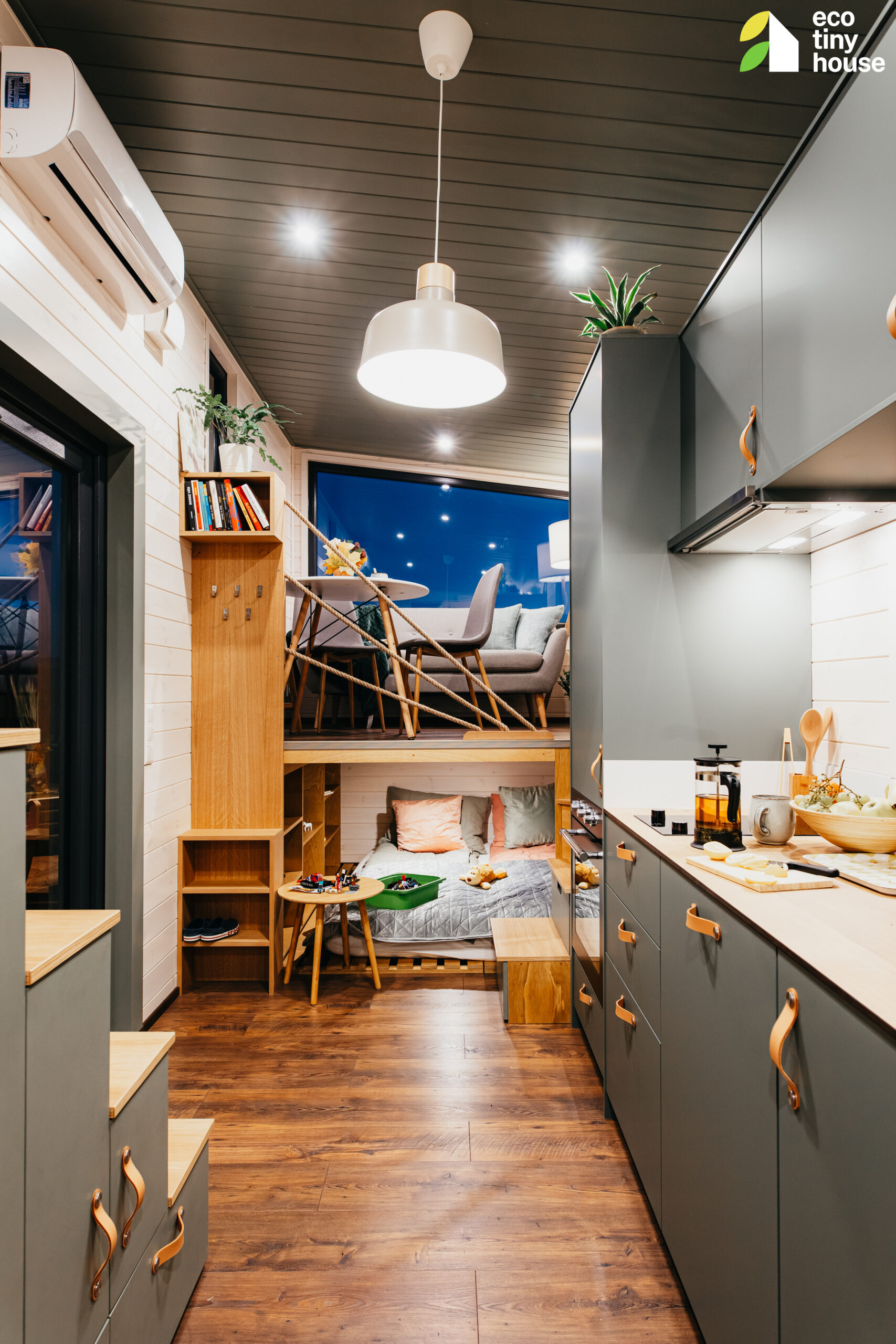 intérieur mini maison mobile européenne