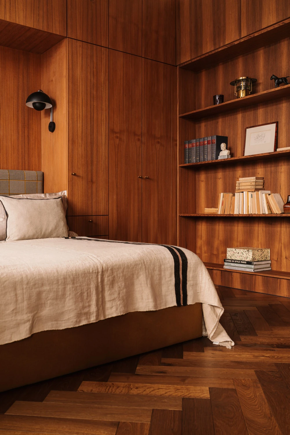 chambre murs bois décoration mid-century chambre murs bois décoration mid-century