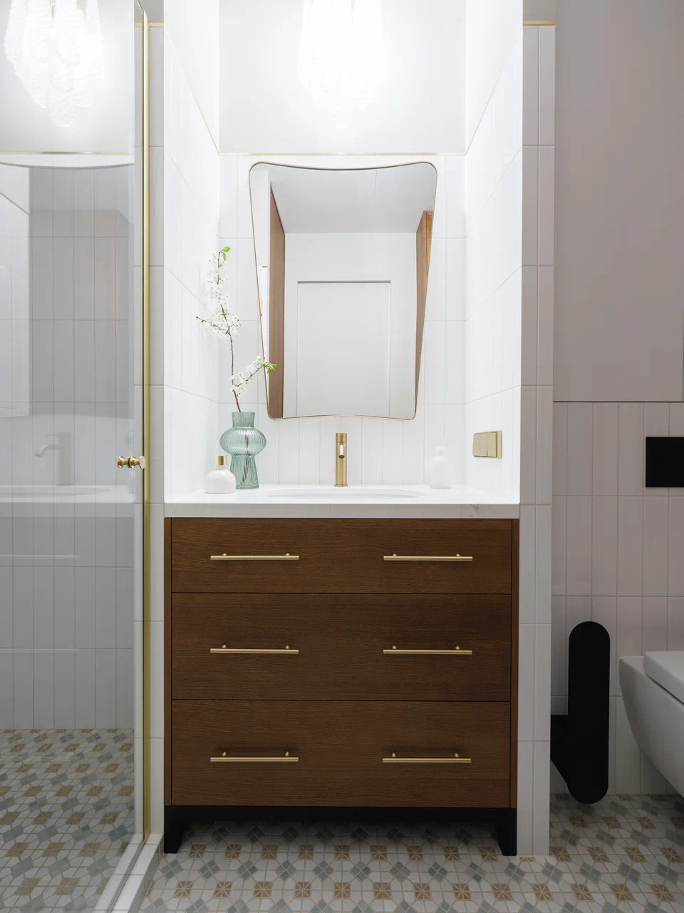 salle de bains style rétro contemporain