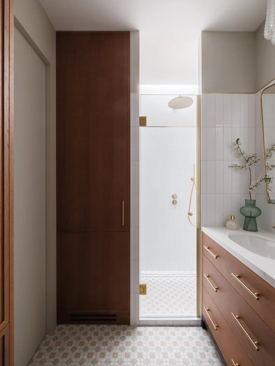 salle de bains style rétro contemporain