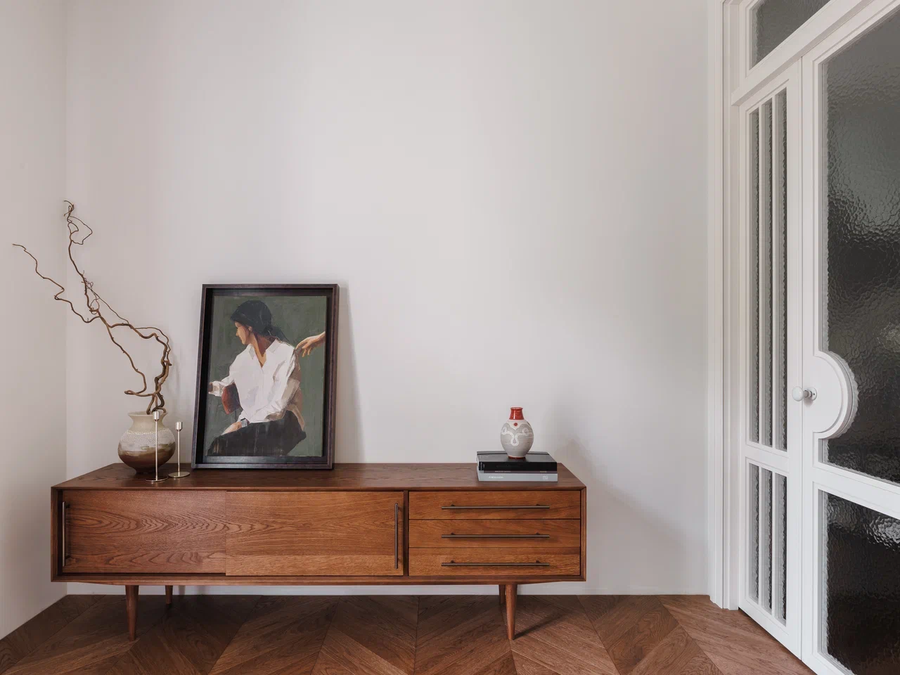 salon décoration mid-century appartement 45m2