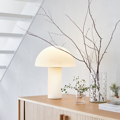 lampe champignon verre opaline