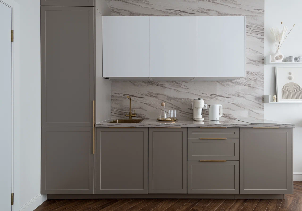 cuisine design grise blanche et marbre cuisine design grise blanche et marbre