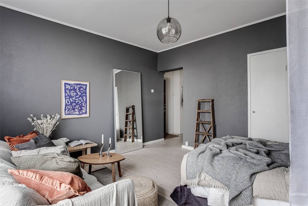 studio 35m2 décoration scandinave murs gris studio 35m2 décoration scandinave murs gris
