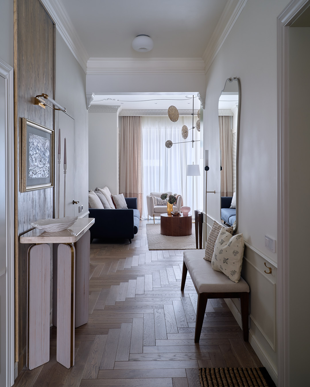 entrée sol parquet appartement décoration contemporaine Almaty entrée sol parquet appartement décoration contemporaine Almaty