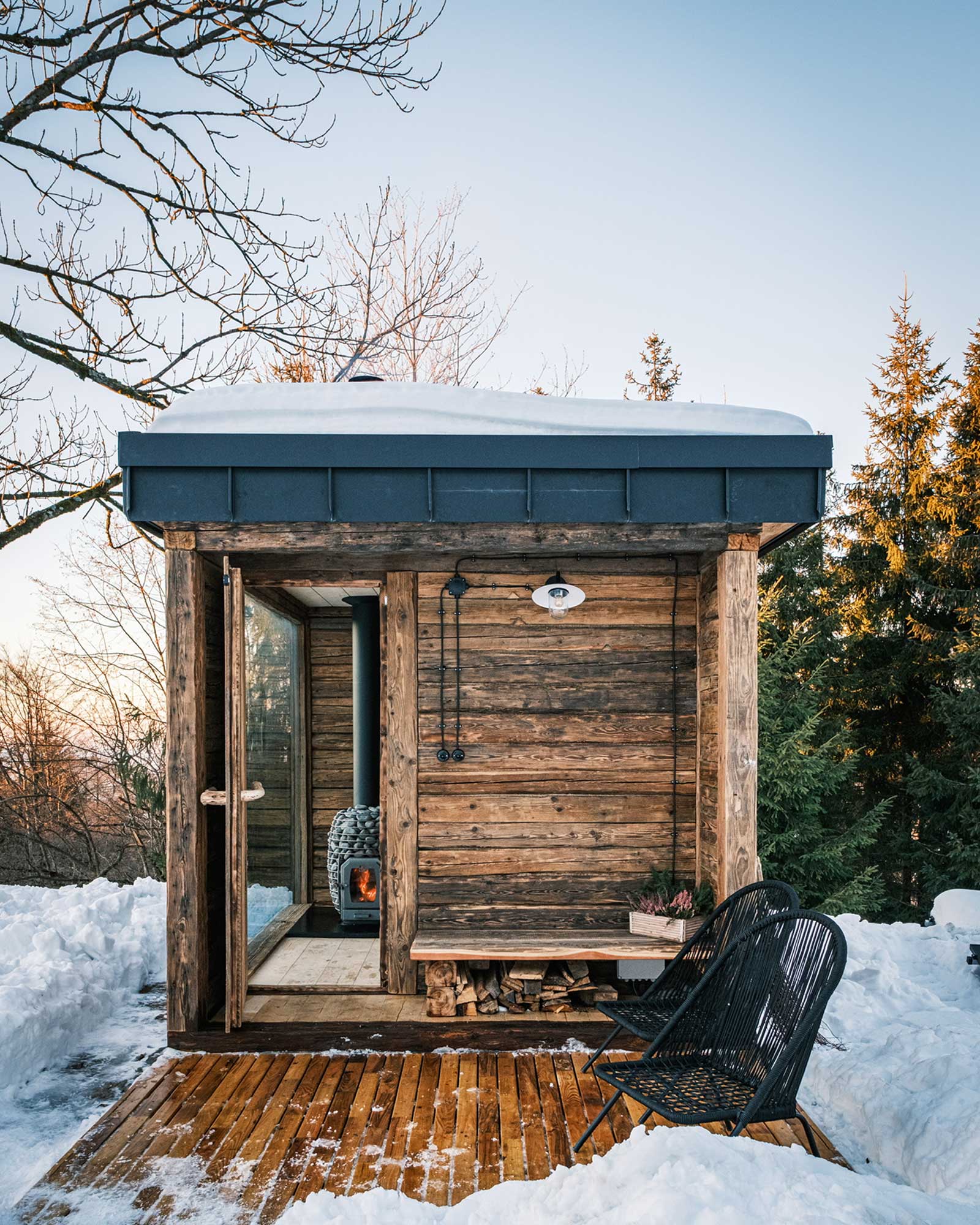sauna extérieur sous la neige sauna extérieur sous la neige