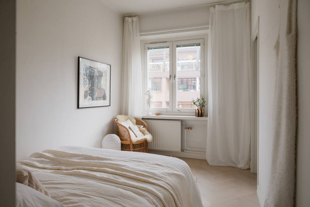 chambre appartement 54m2 décoration scandinave et minimaliste