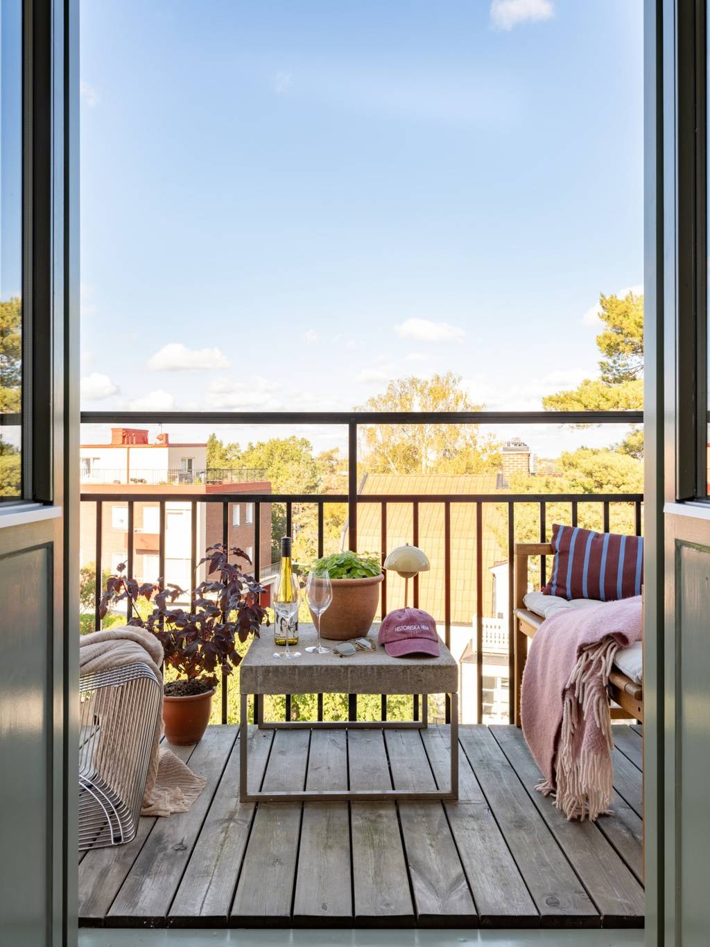 balcon avec sol bois