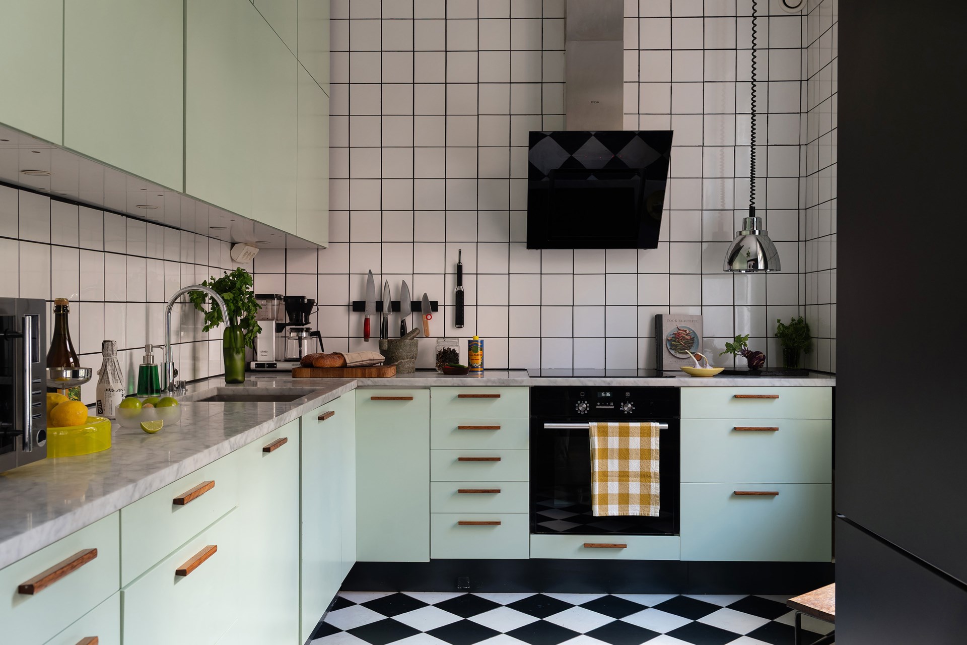 cuisine sol à damier décoration vintage cuisine sol à damier décoration vintage