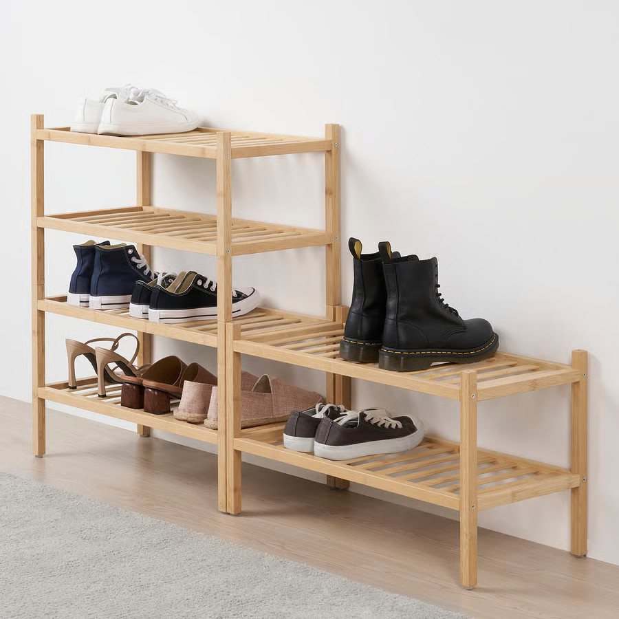 étagère à chaussures bambou