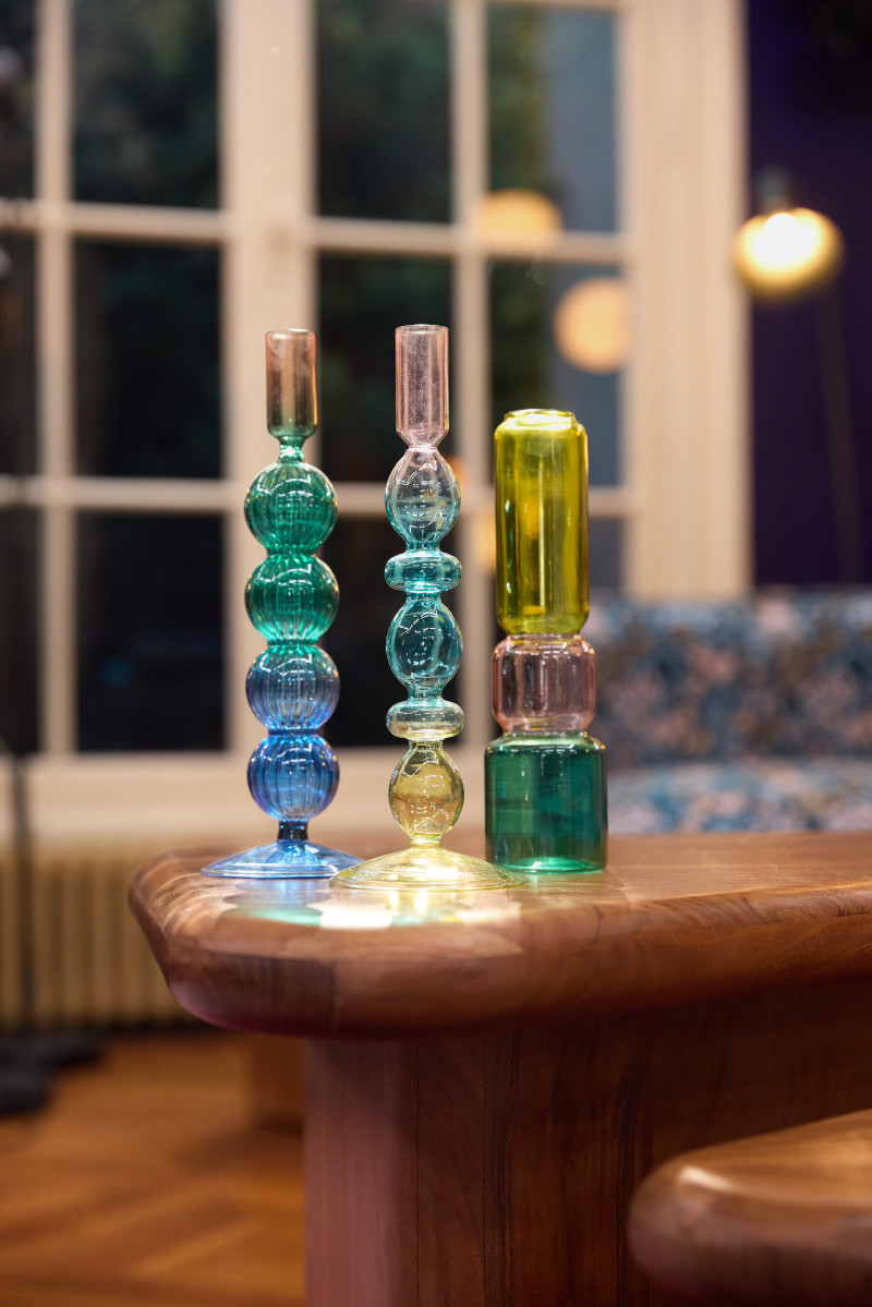 vases colorés verre collaboration La Redoute x Star Academy