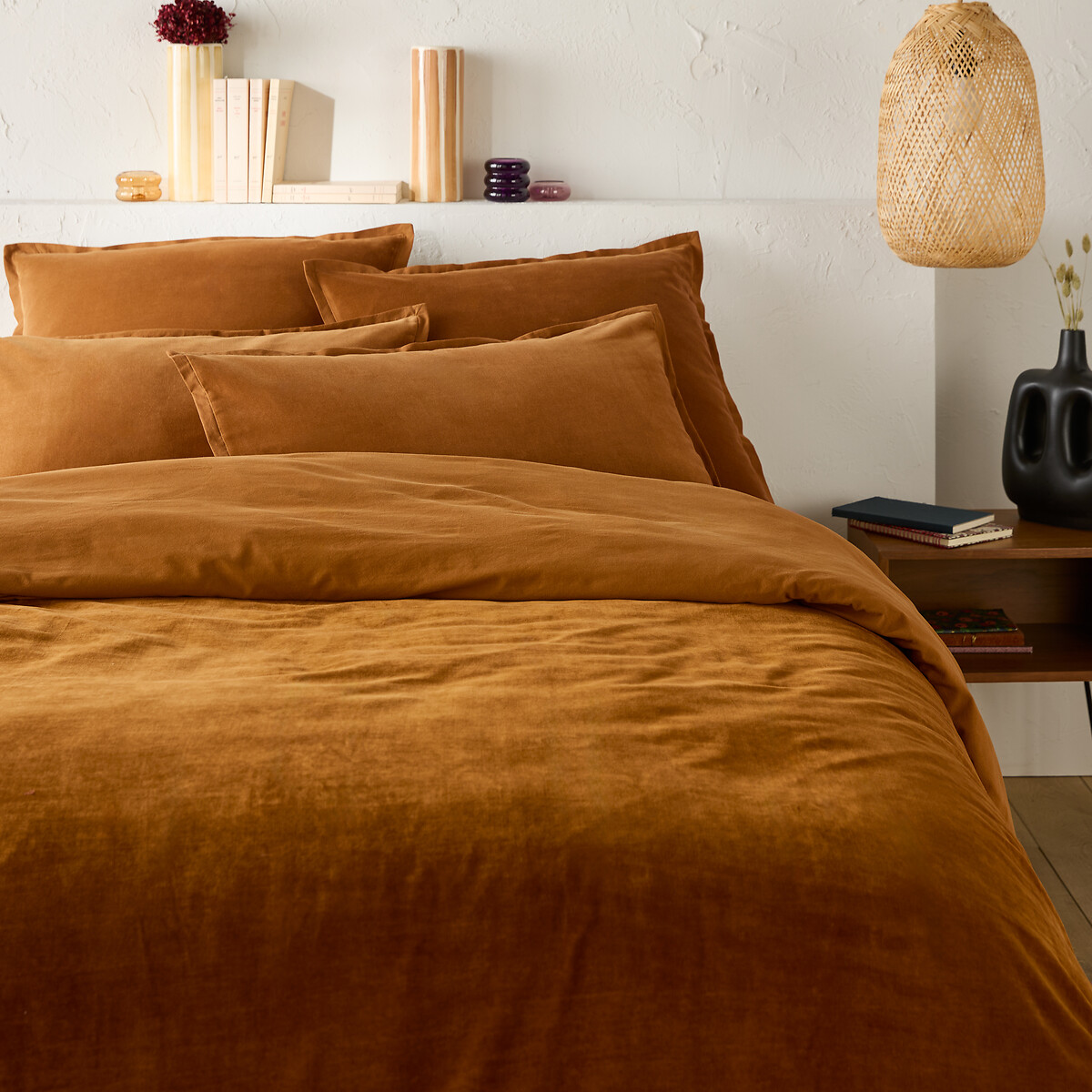 chambre La Redoute jaune moutarde housse de couette velours coton chambre La Redoute jaune moutarde housse de couette velours coton