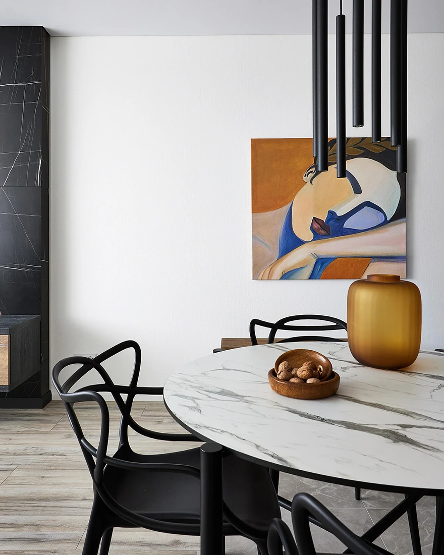 salle à manger design deux-pièces 51m2