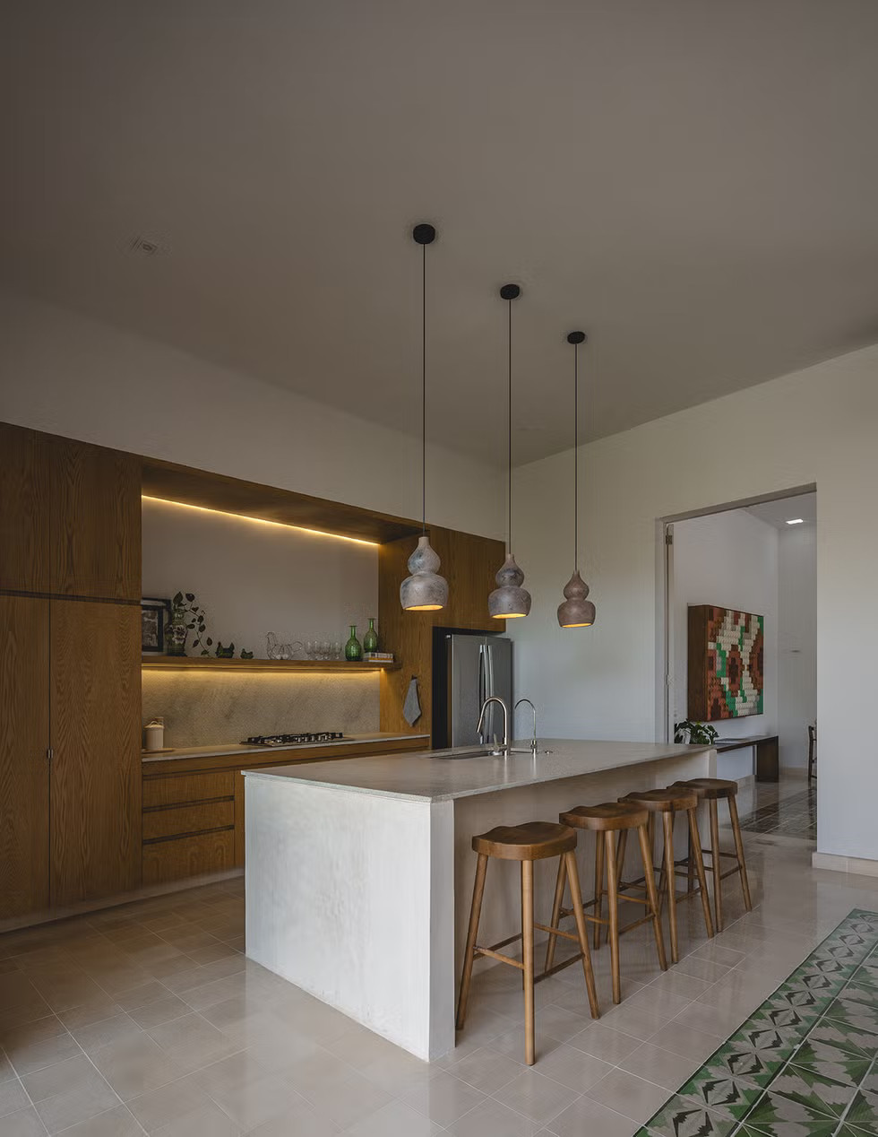 cuisine ouverte bois et béton décoration rustique chic et naturelle cuisine ouverte bois et béton décoration rustique chic et naturelle