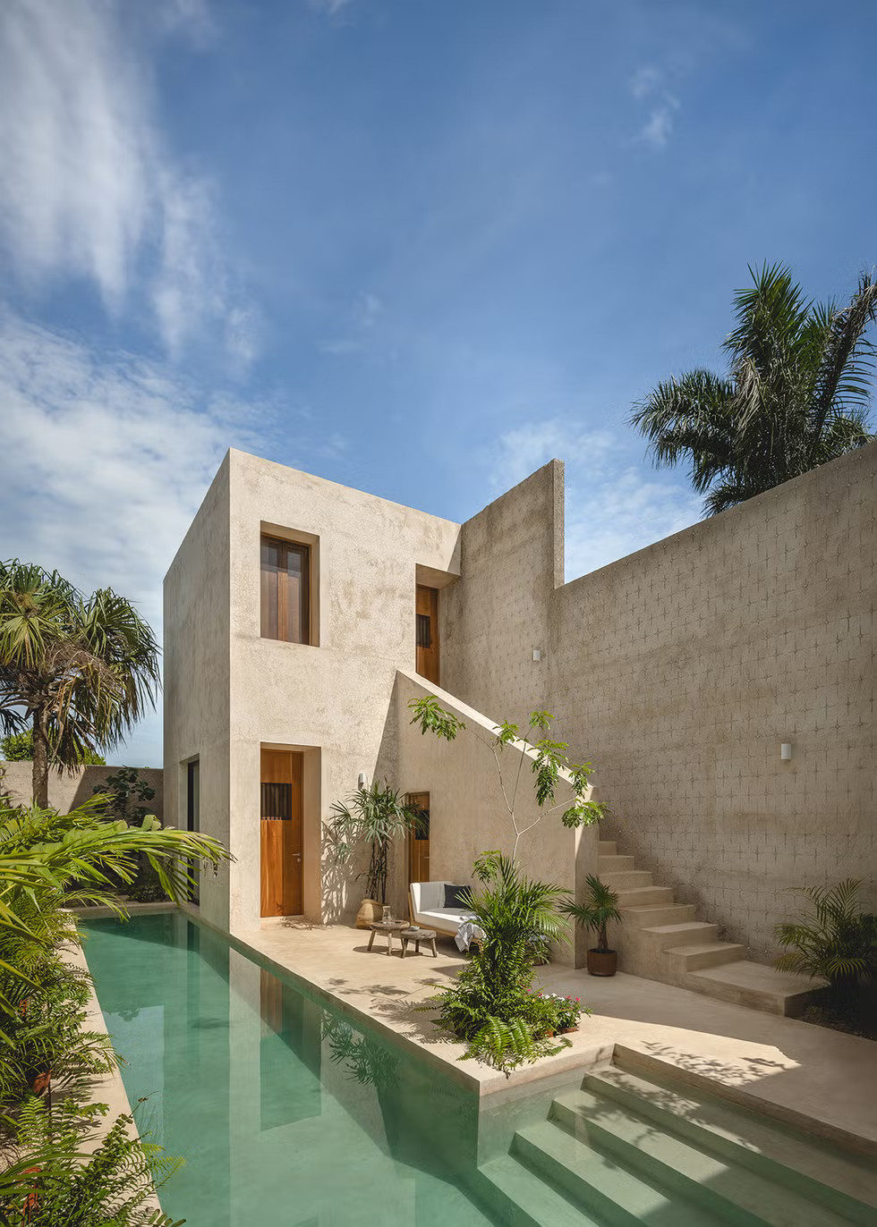jardin avec piscine maison Yucatan Merida rénovée jardin avec piscine maison Yucatan Merida rénovée