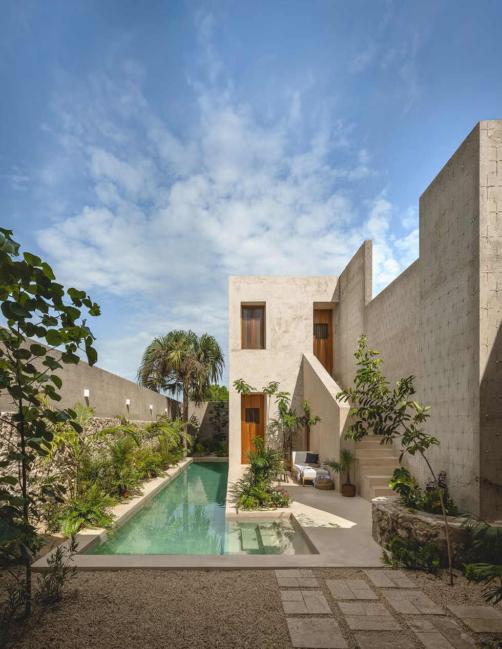 jardin avec piscine maison Yucatan Merida rénovée jardin avec piscine maison Yucatan Merida rénovée