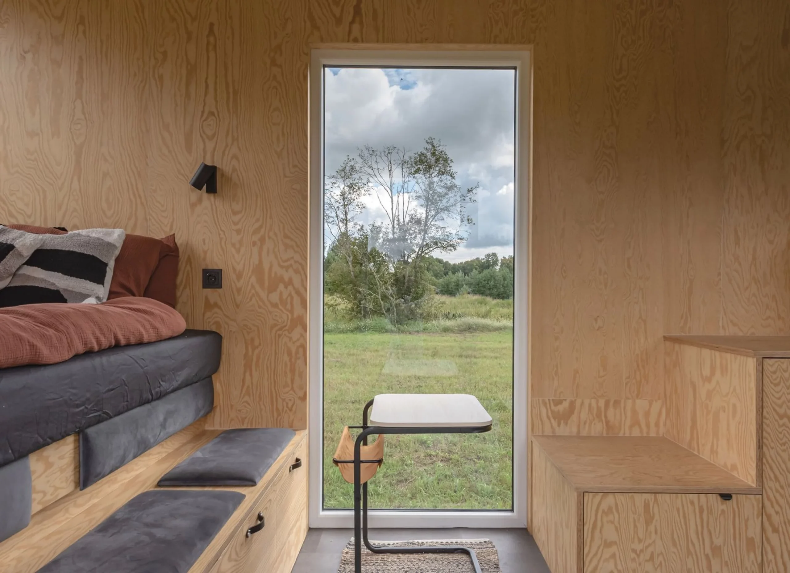 zone chambre mini maison mobile
