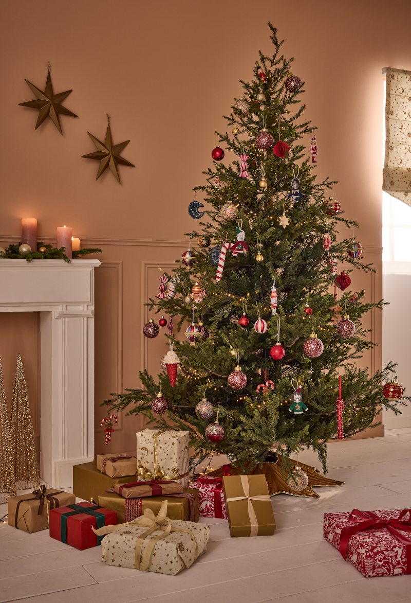 sapin rouge et vert Mondial Tissus Noël