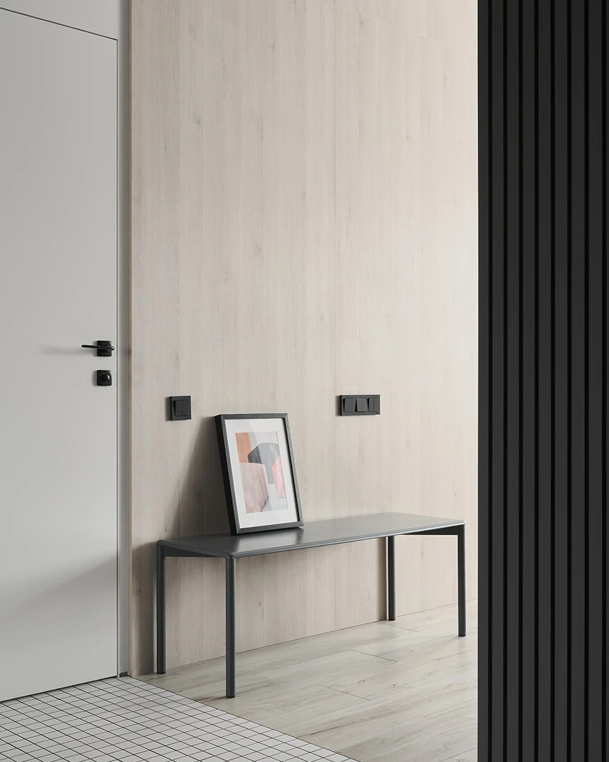 entrée décoration minimaliste noire et blanche entrée décoration minimaliste noire et blanche