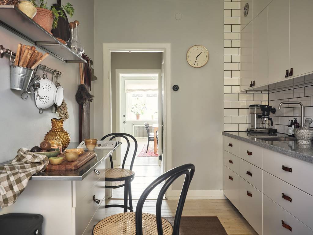 cuisine avec coin repas décoration scandinave appartement en duplex de 83m2 cuisine avec coin repas décoration scandinave appartement en duplex de 83m2