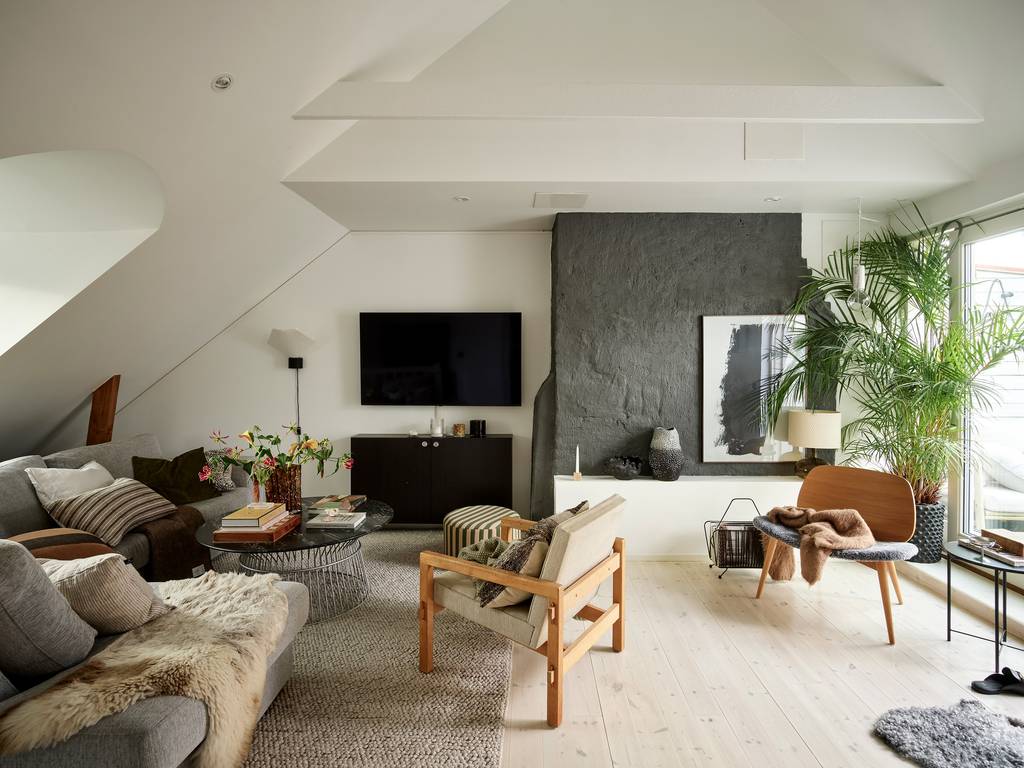 salon décoration scandinave appartement en duplex de 83m2 salon décoration scandinave appartement en duplex de 83m2