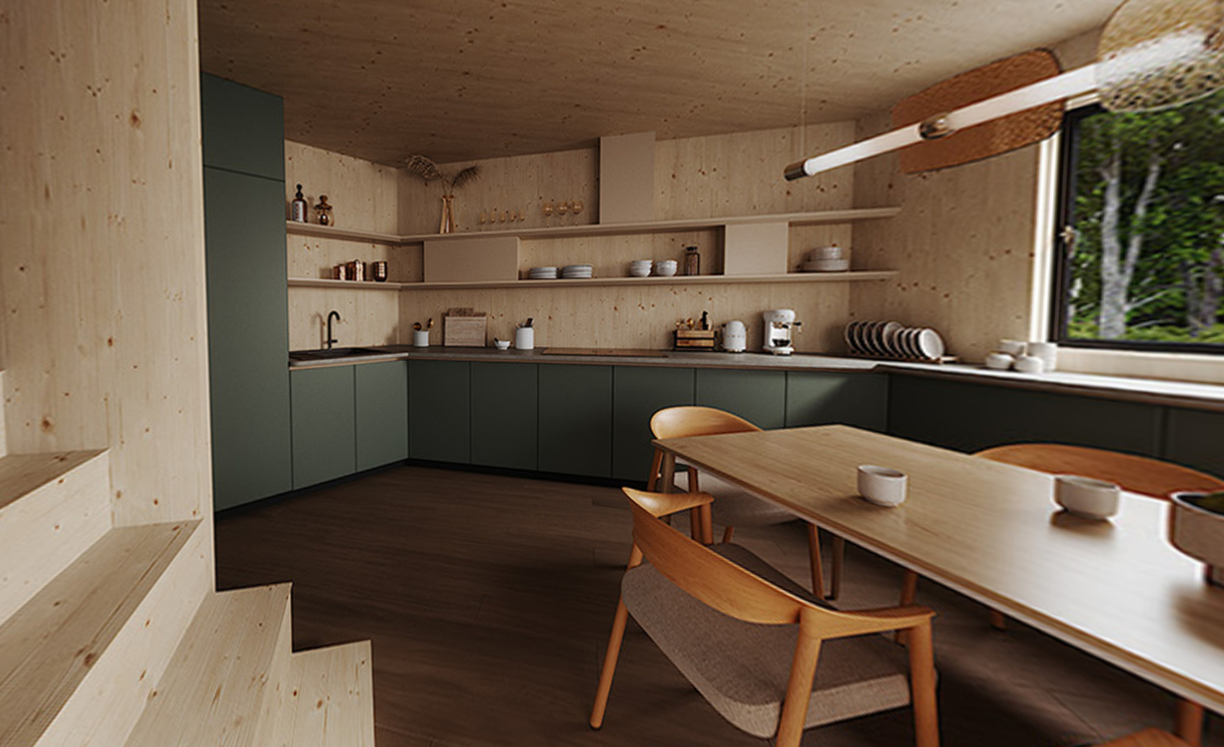 cuisine et salle à manger maison de designer de 80m2 Greenkub x Patrick Jouin cuisine et salle à manger maison de designer de 80m2 Greenkub x Patrick Jouin
