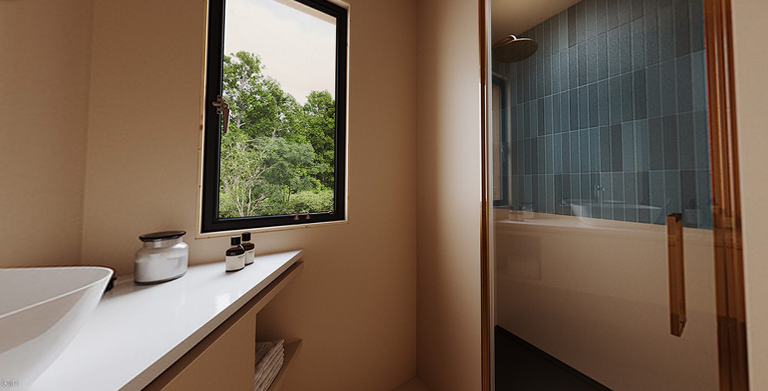 salle de bain maison de designer de 80m2 Greenkub x Patrick Jouin salle de bain maison de designer de 80m2 Greenkub x Patrick Jouin