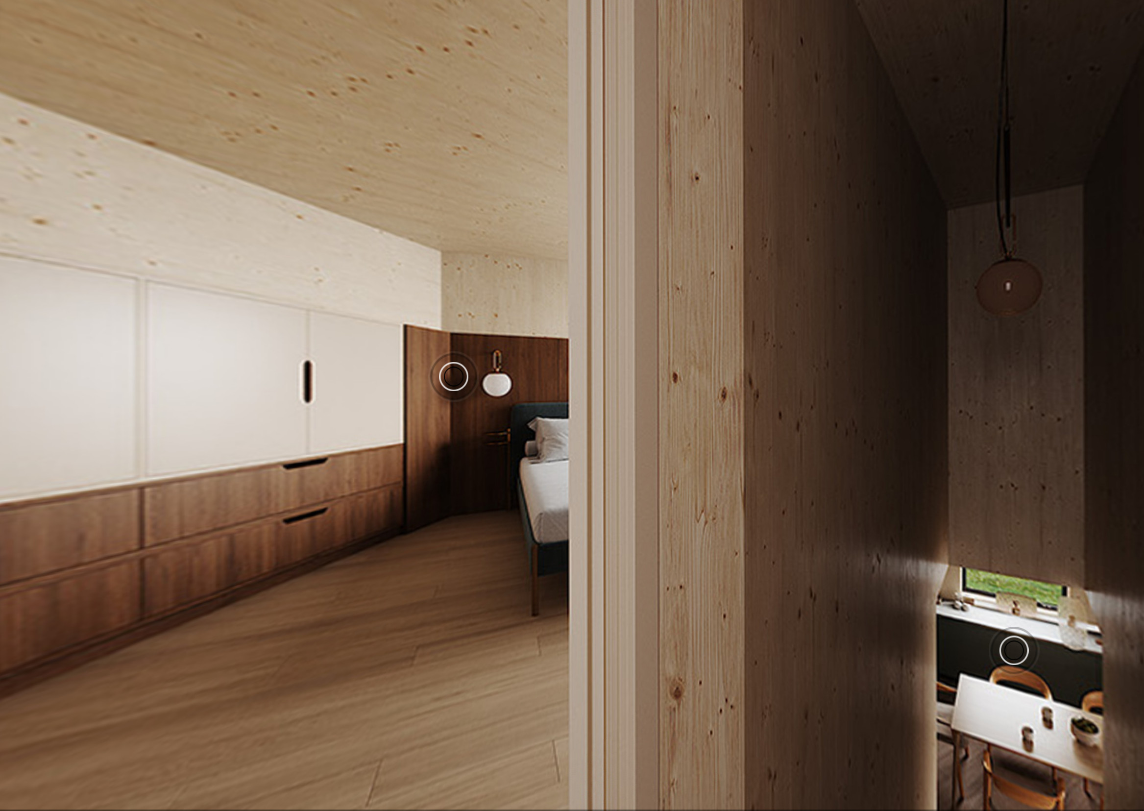 palier étage maison de designer de 80m2 Greenkub x Patrick Jouin palier étage maison de designer de 80m2 Greenkub x Patrick Jouin