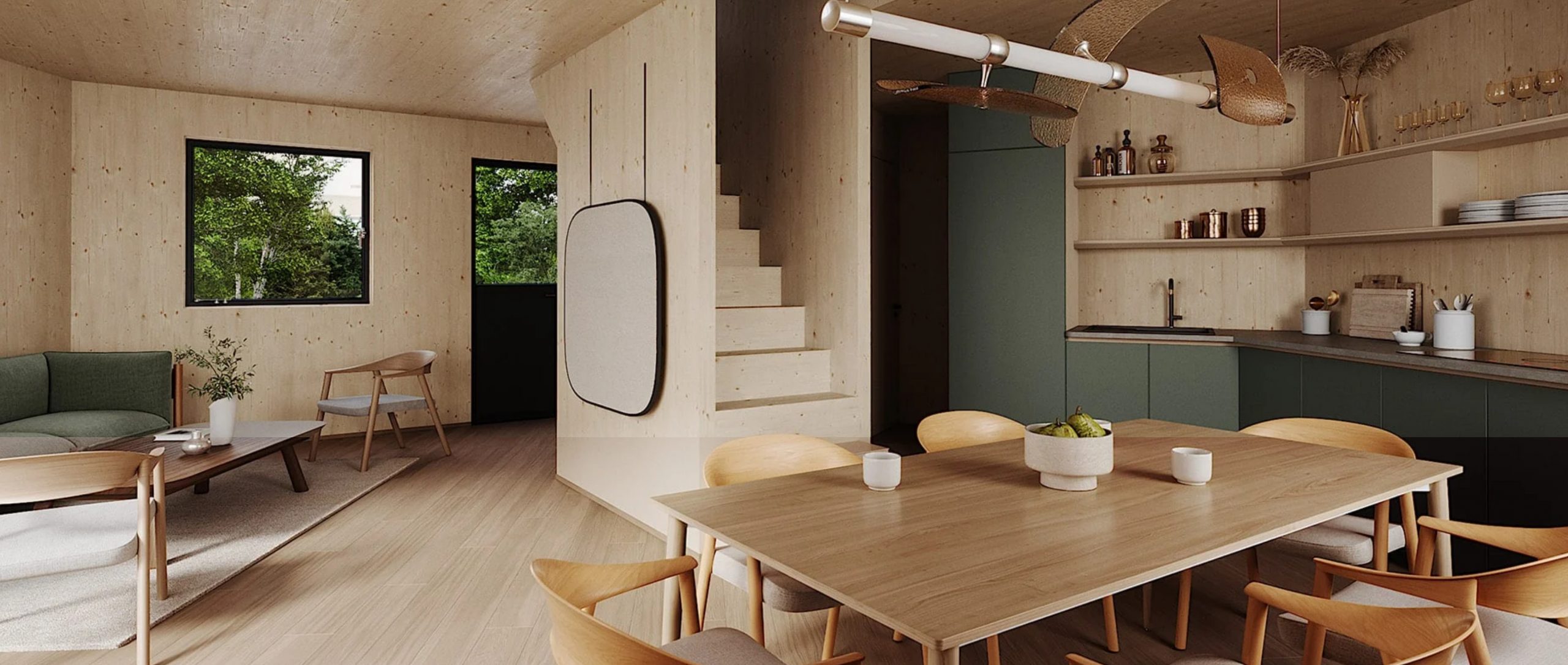 salon et cuisine décoration naturelle maison de designer de 80m2 Greenkub x Patrick Jouin salon et cuisine décoration naturelle maison de designer de 80m2 Greenkub x Patrick Jouin