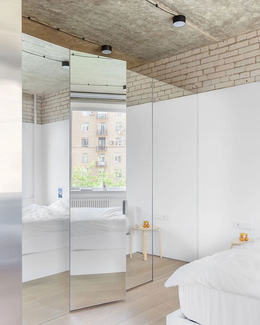 chambre avec placard miroir appartement 50m2 design chambre avec placard miroir appartement 50m2 design