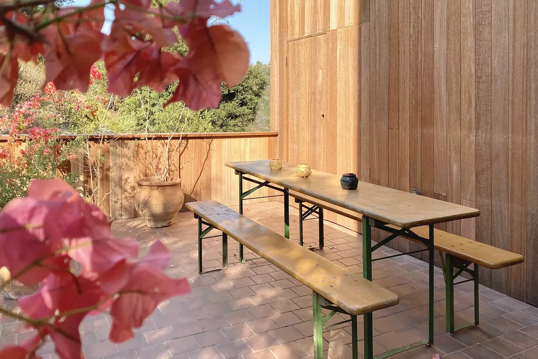terrasse maison en bois Sea Ranch Californie