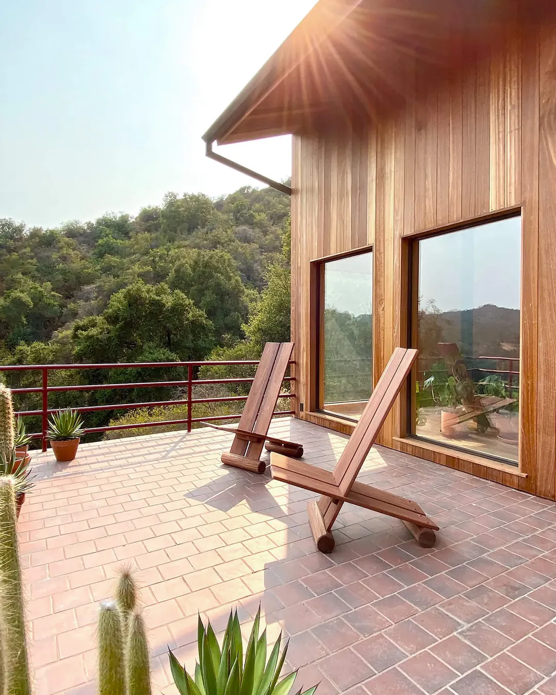 terrasse maison en bois Sea Ranch Californie