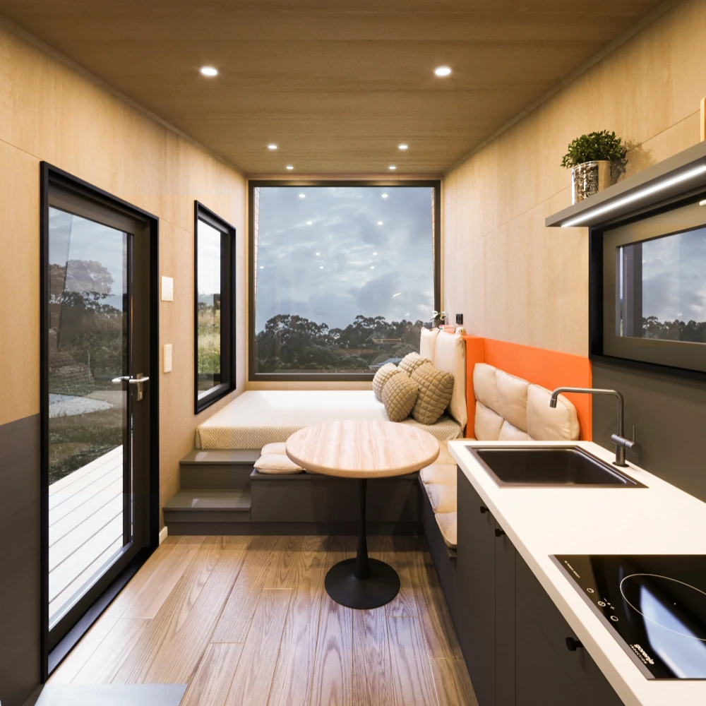intérieur mini maison européenne de 15m2 design contemporain Ambra TinyKiwi House
