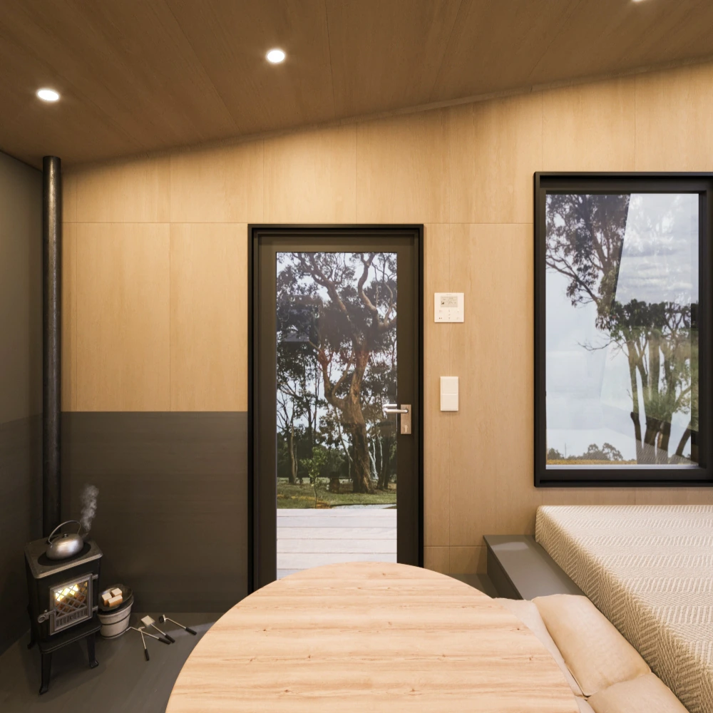 intérieur mini maison européenne de 15m2 design contemporain Ambra TinyKiwi House