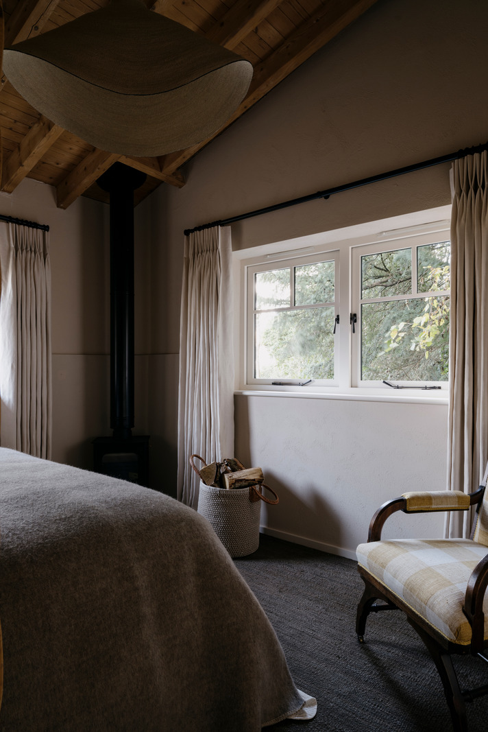 chambre décoration naturelle et neutre maison moderne en bois