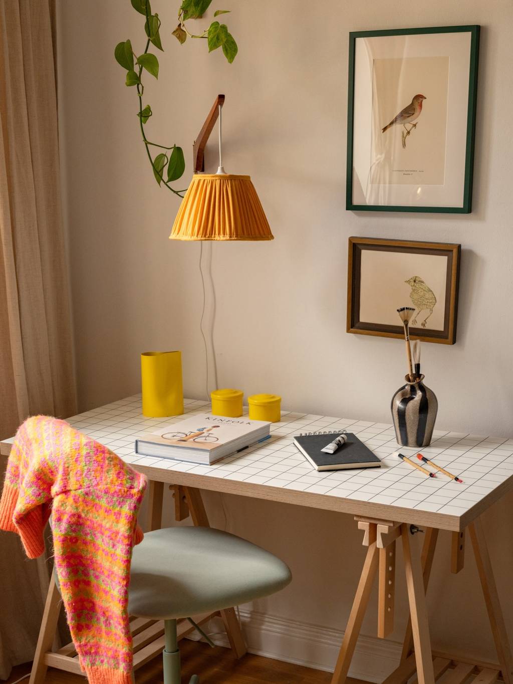 chambre appartement au design scandinave vintage