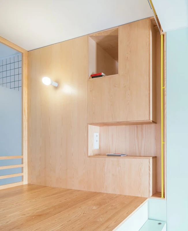 zone chambre dans pièce principale appartement 33m2 plan ouvert zone chambre dans pièce principale appartement 33m2 plan ouvert
